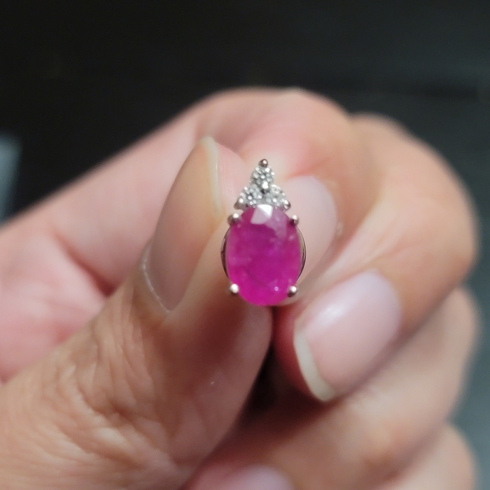 Ruby Silver Earrings - image 5